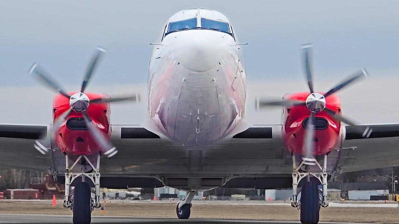 TURBINE DC-3! Basler BT-67 Landing, Taxi, and Shutdown at Oshawa!