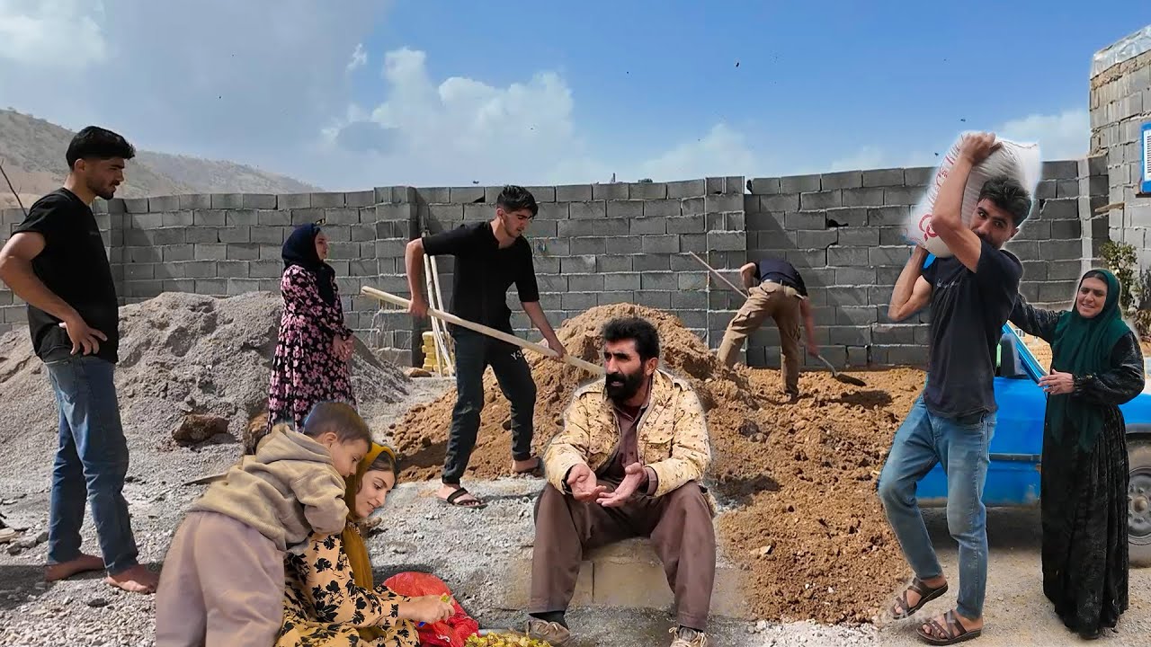 Amir Family Brings Soil by Tractor to Build a Garden Yard | Emotional Rural Family Moment