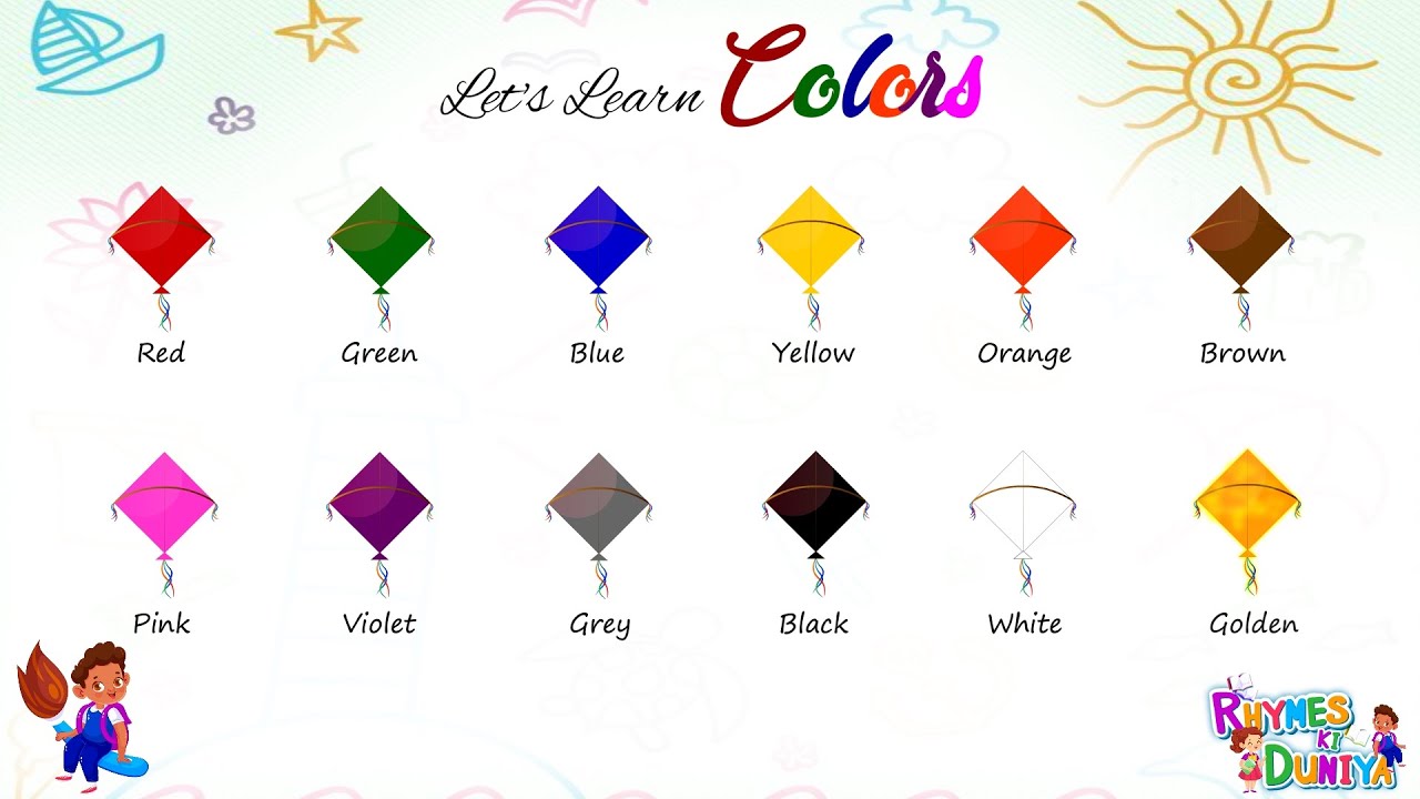 Fun & Easy: Learn Color Names for Kids with Fun Cartoons! Color Adventure! Learn Colors with Songs