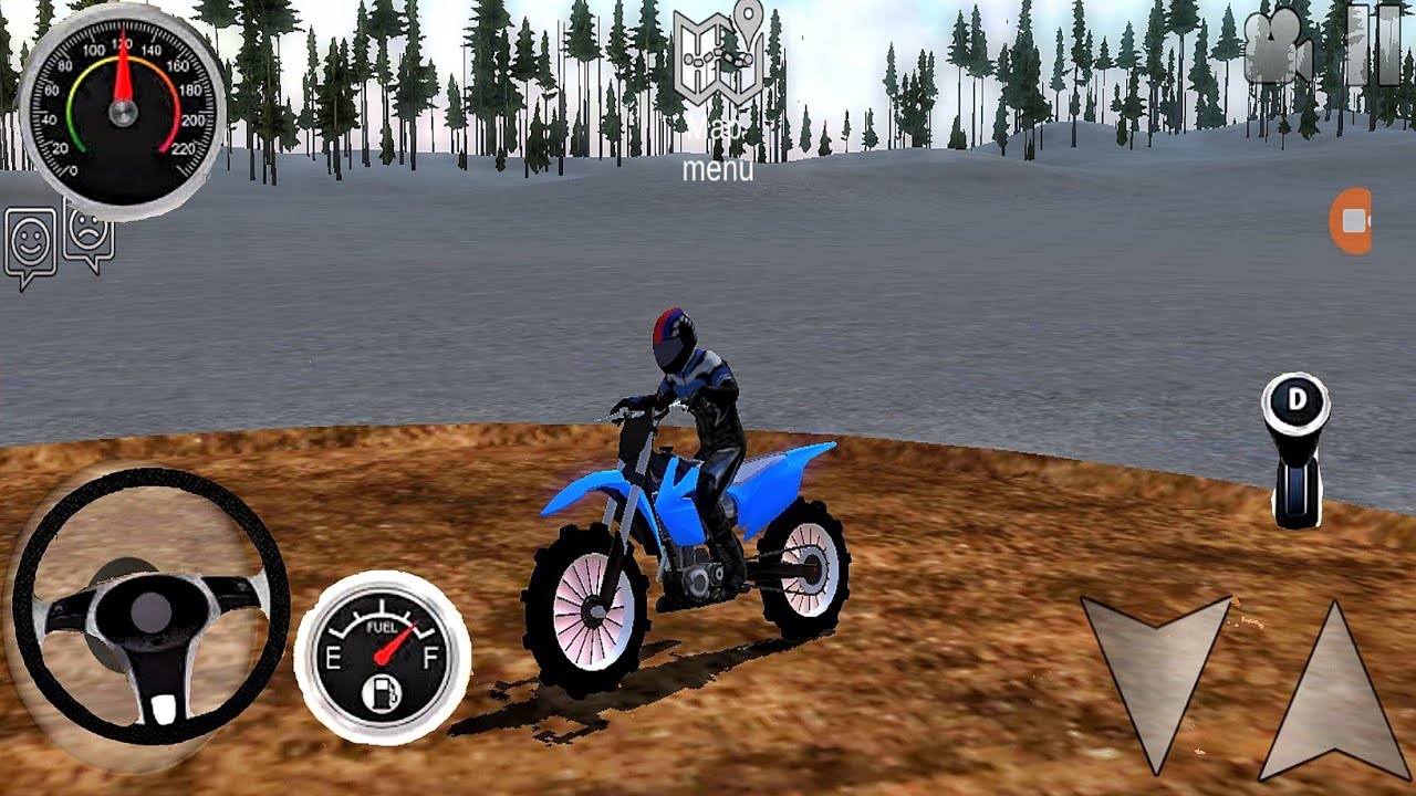 Full throttle dirt bike ride on rough off-road terrain 🏍️💨