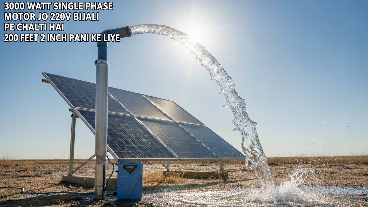 Single phase 220V Ac Dc 3000 Watt 4HP Submersible water 💦 pump #bldcmotor #waterpump #solarenergy