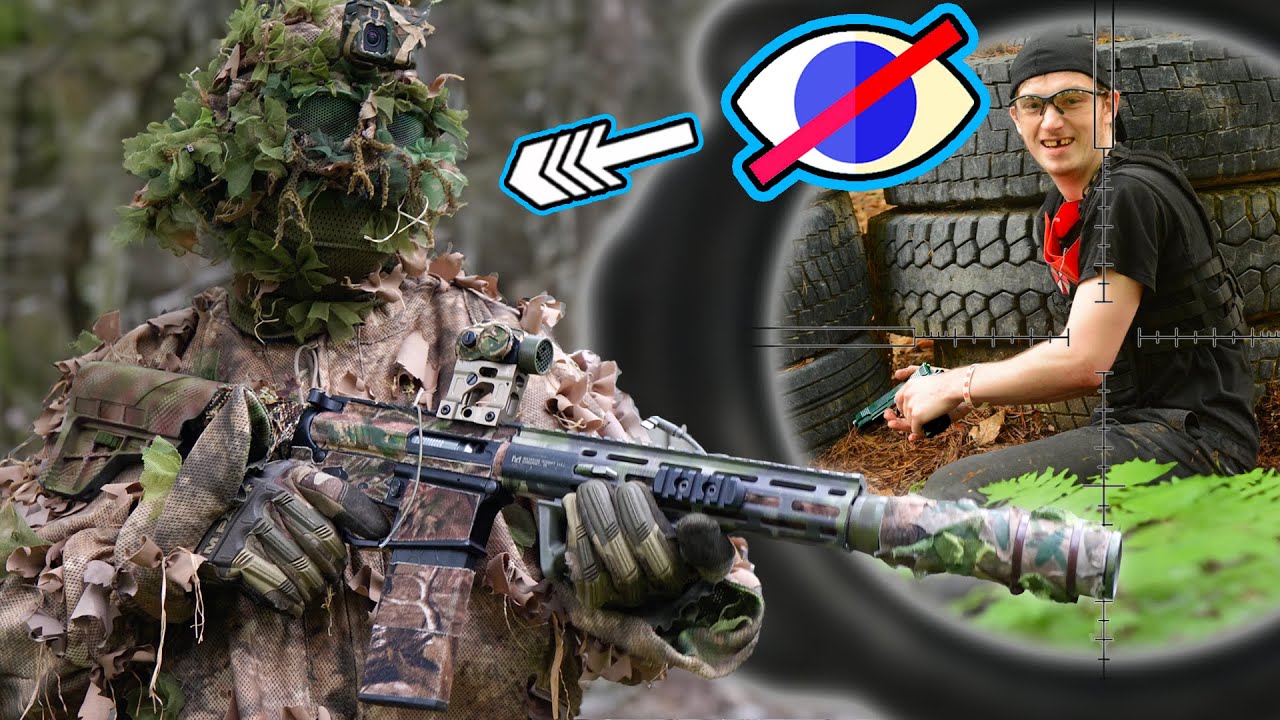My New Ghillie Suit Is An Unfair Advantage (Airsoft Ghillie Sniper Battle)