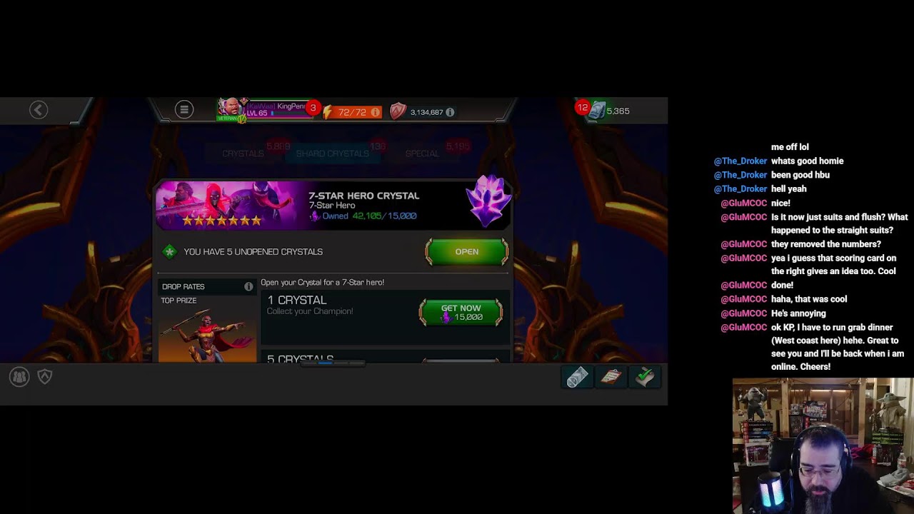 Playing Poker and Popping crystals... Maybe some arena #MCOC #MarvelContestofChampions