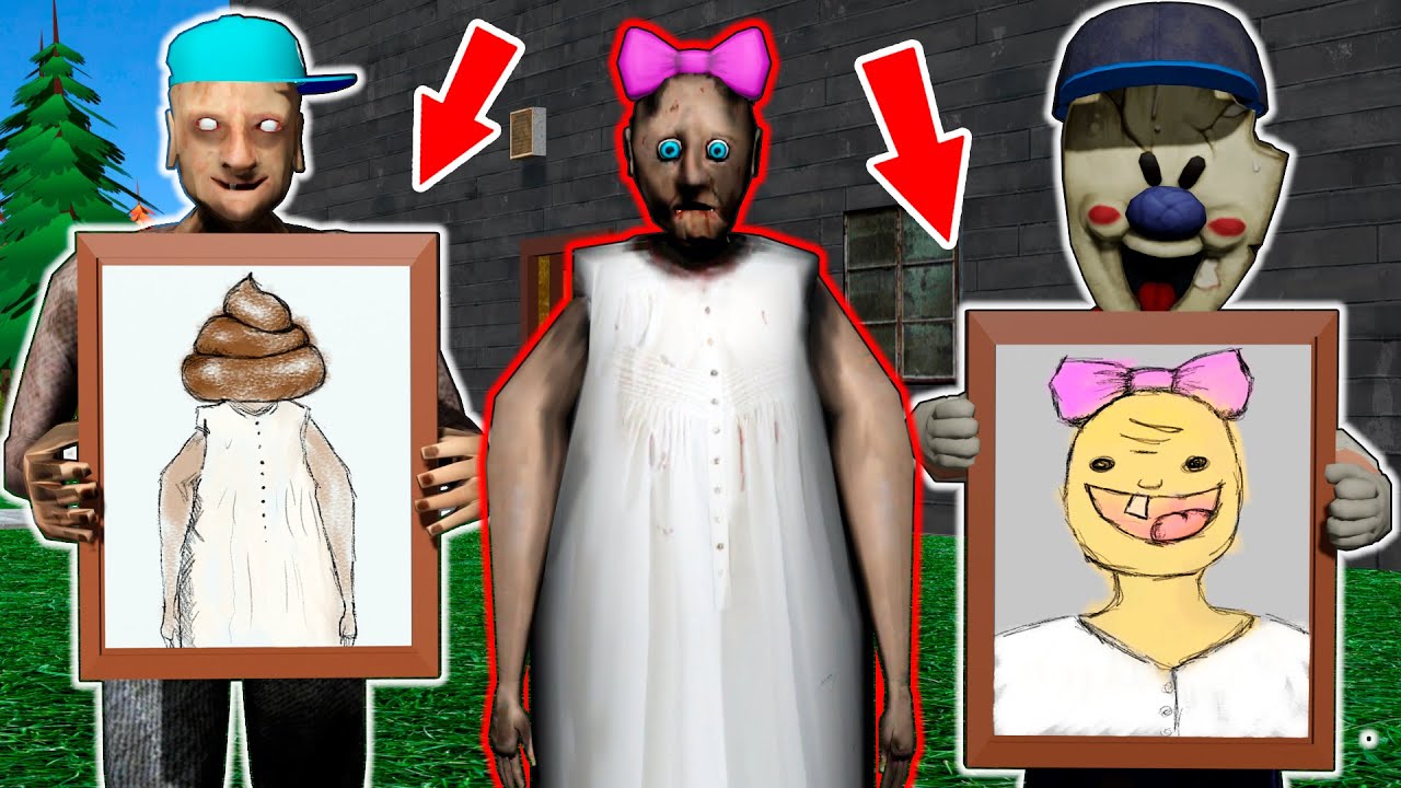 Granny vs Grandpa vs Ice Scream - funny drawing lesson - funny horror school animation (p.43)