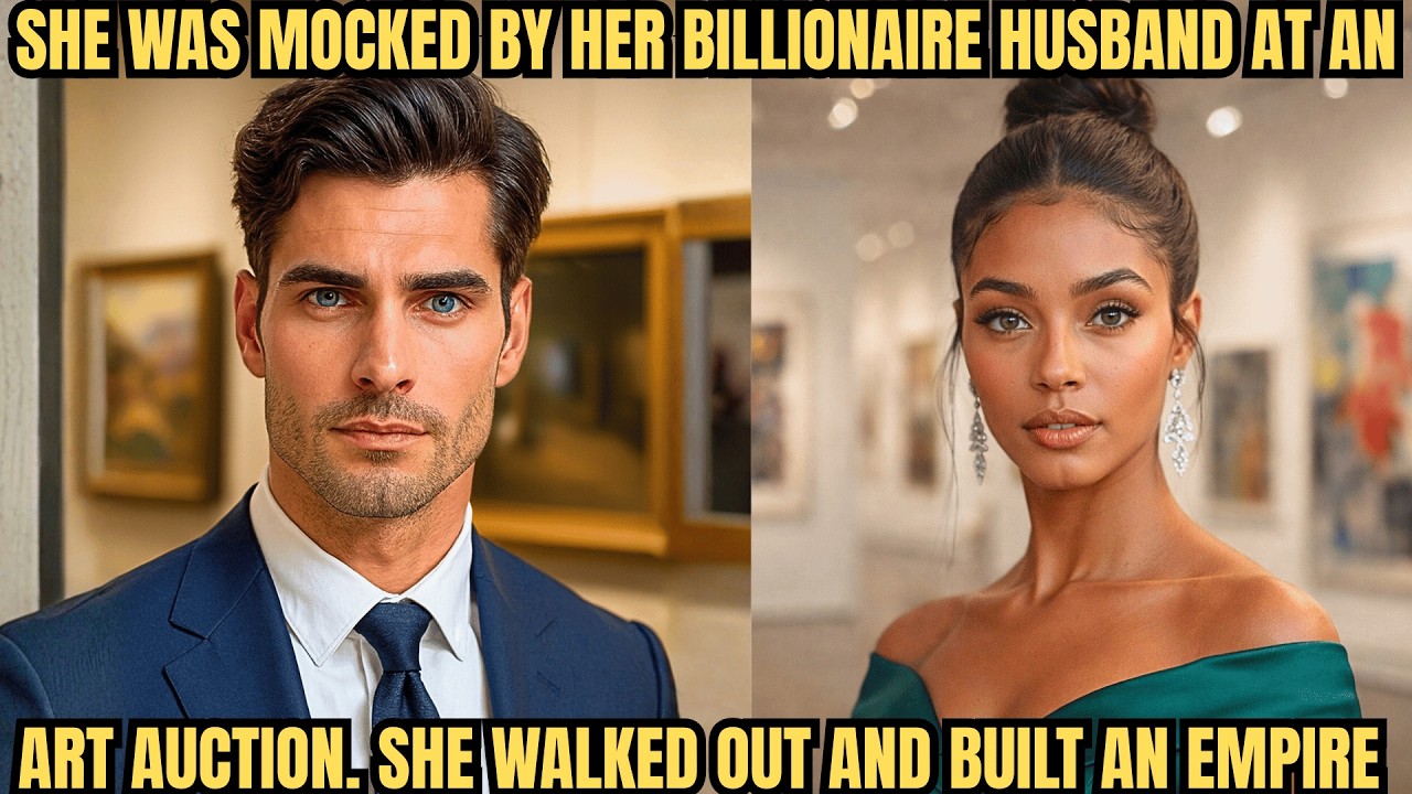 SHE WAS MOCKED BY HER BILLIONAIRE HUSBAND AT AN ART AUCTION. SHE WALKED OUT AND BUILT AN EMPIRE