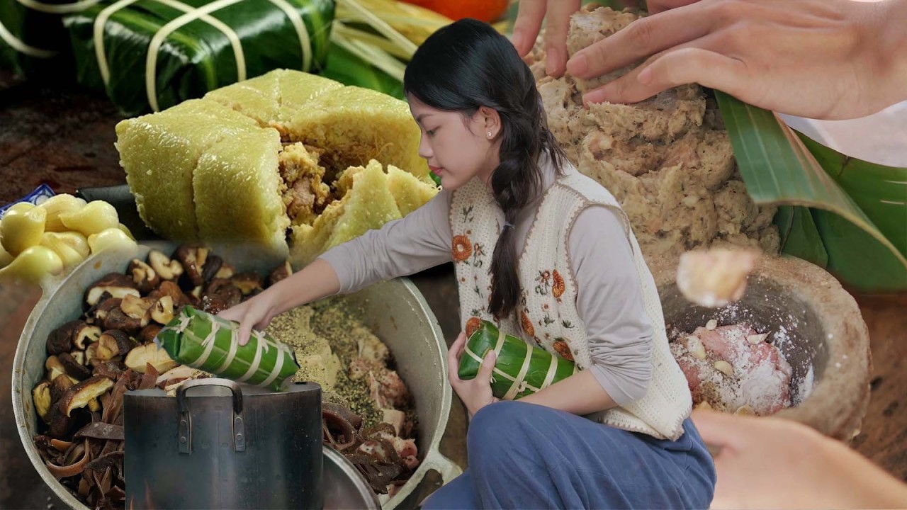 Traditional Tet Cooking | Making Banh Chung, Pickled Onions and Vietnamese Sausage
