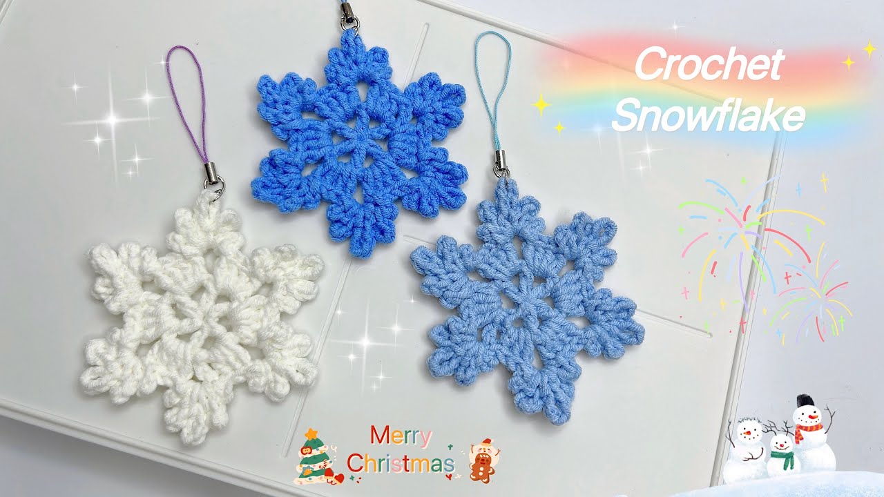 Crochet Snowflake ❄️| Simple & Easy | Móc Bông Tuyết