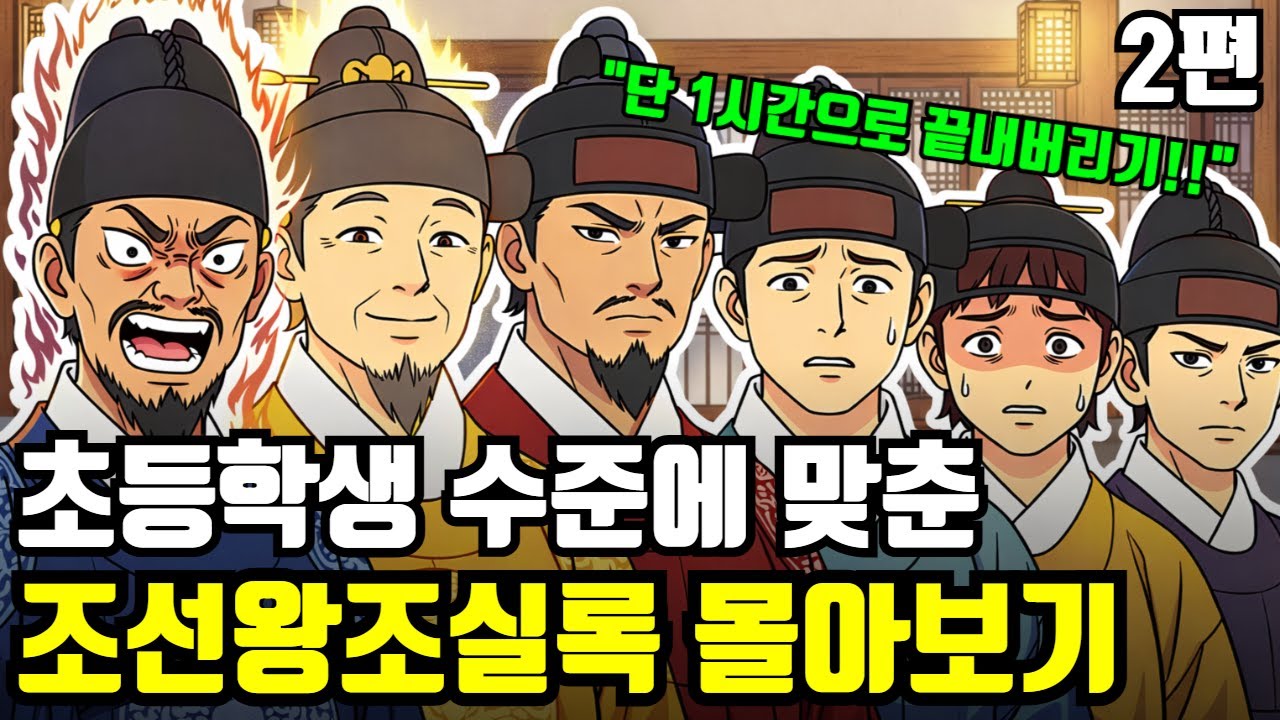 초등학생도 이해하는 조선왕조실록 몰아보기 | 역사노트 | 한국사 | 조선역사