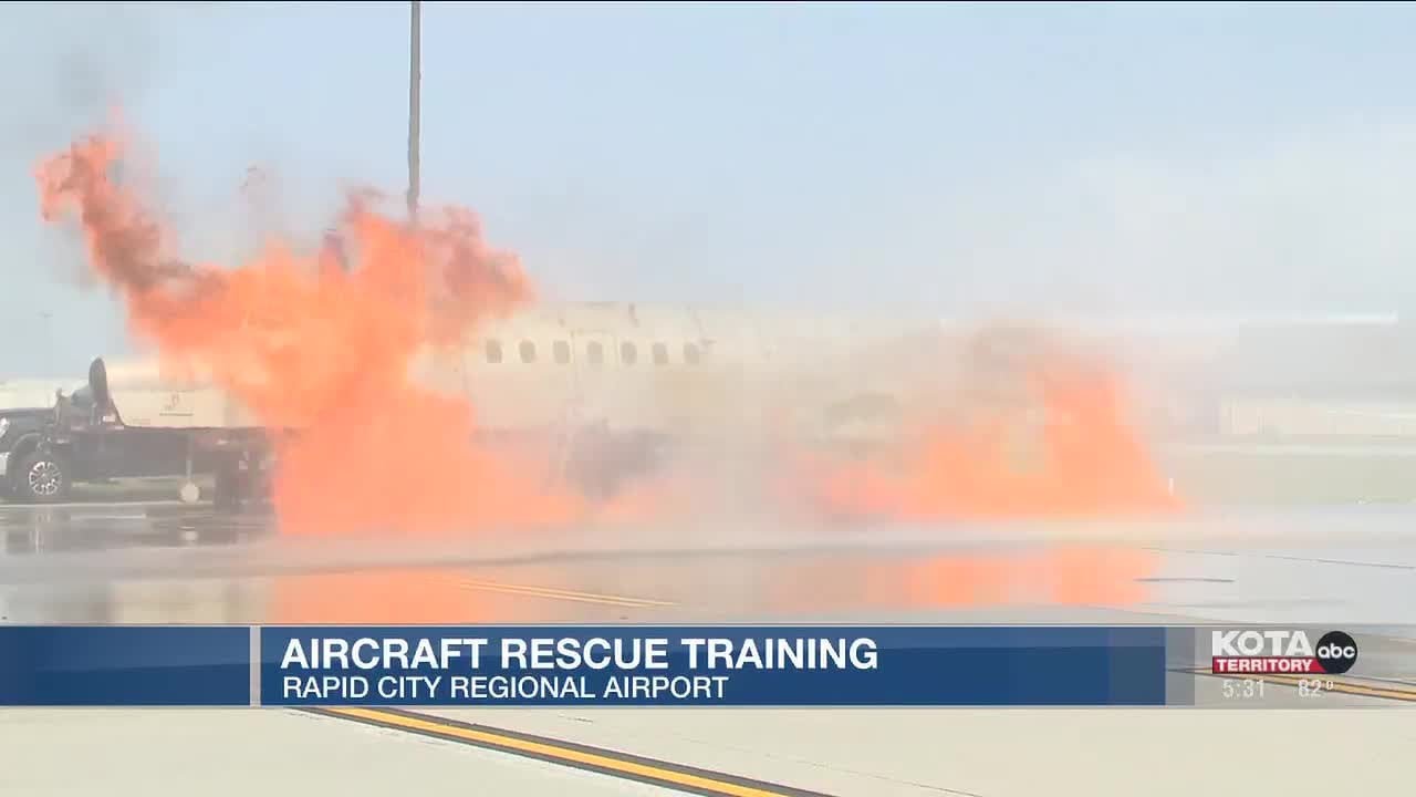 Rapid City Fire Department conducts aircraft rescue training