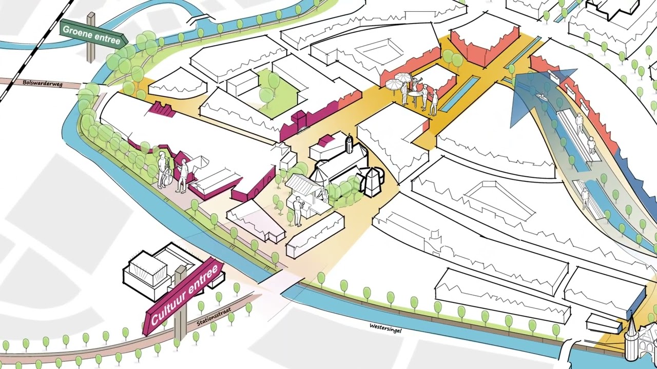 Animatie Visie Binnenstad Sneek 2050