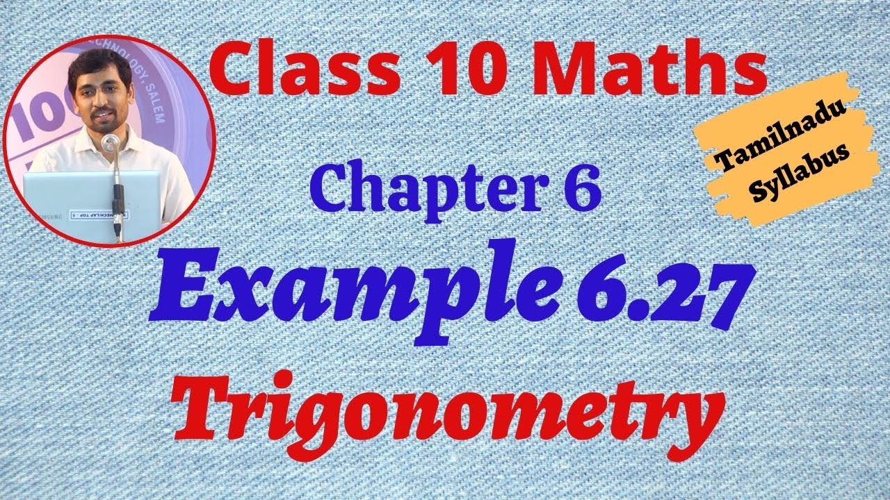TN 10th Maths  Example 6.27 Trigonometry Chapter 6 AlexMaths TamilNadu Syllabus