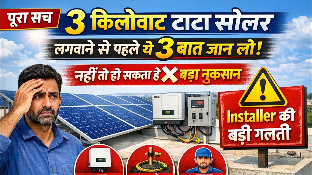 PM Surya Ghar Yojana 3kW | How to Get Free Electricity from Solar Tata Solar kit 3kw