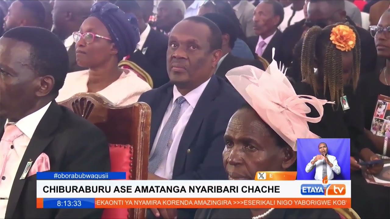 Nyaribari chache Mp Zaheer Jhanda walks out of Funeral as Mourners chant 'One Term '