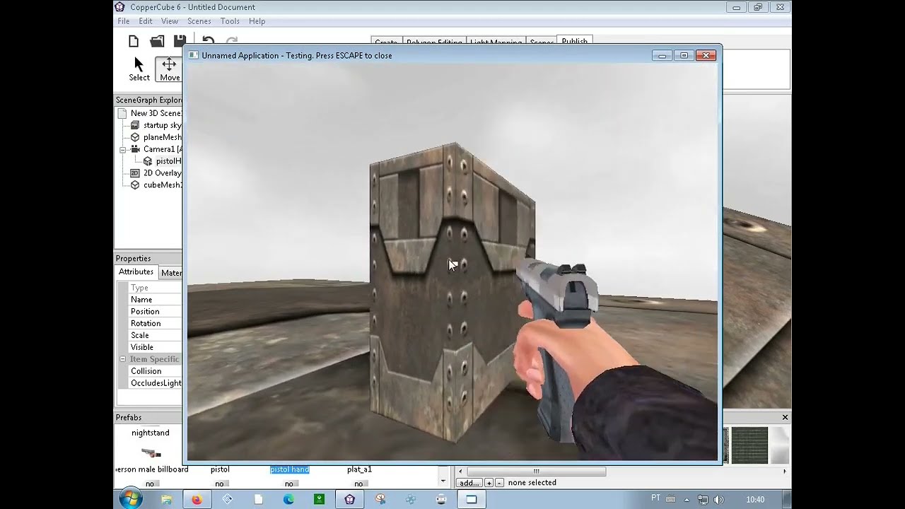 como criar uma camera estilo DOOM 64 na CopperCube