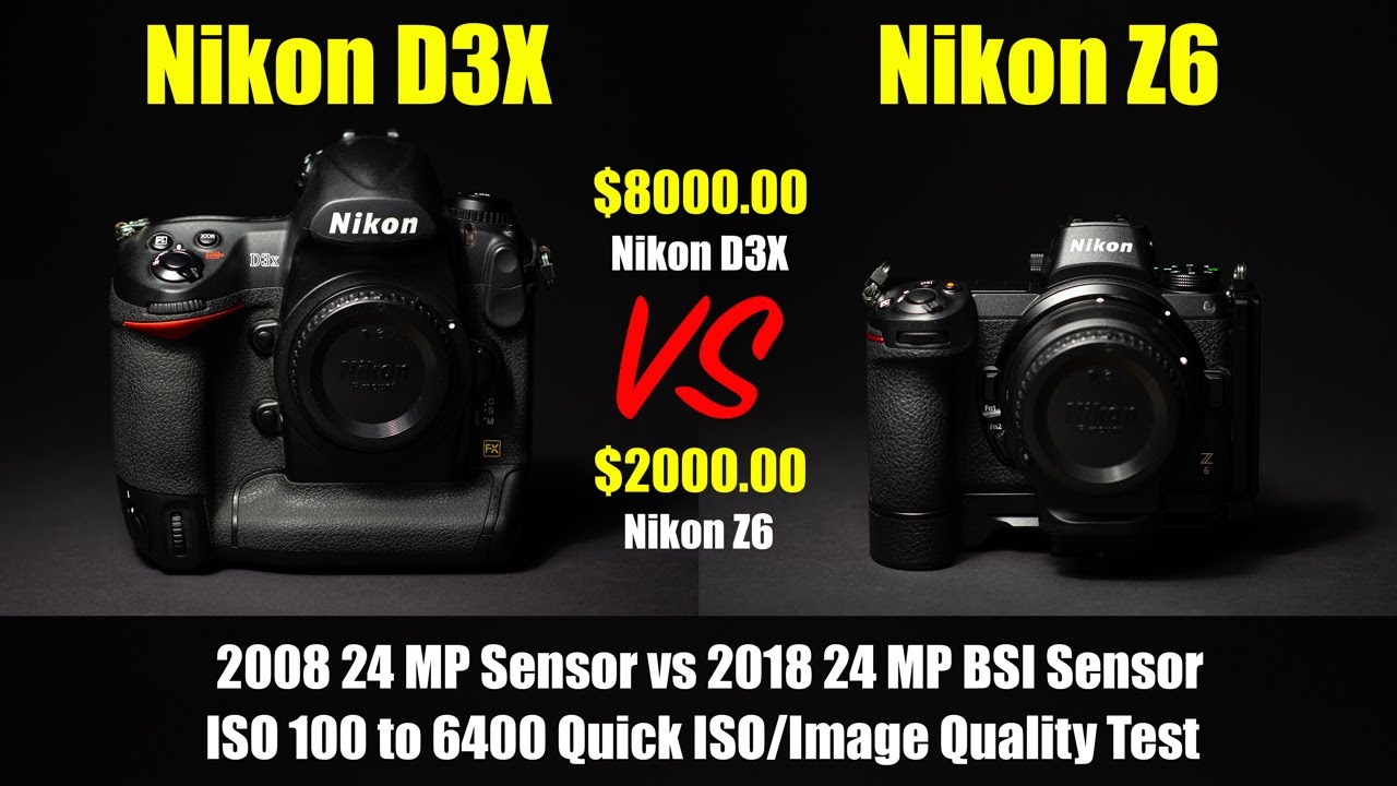 Nikon D3X vs Nikon Z6 Quick ISO Comparison Test