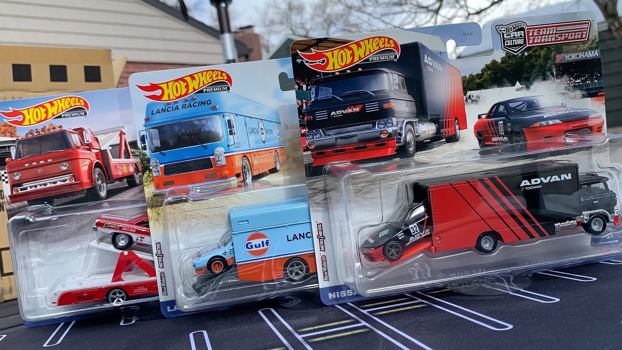 Lamley Outdoor Showcase: Hot Wheels 2021 Team Transport Mix A in the snow