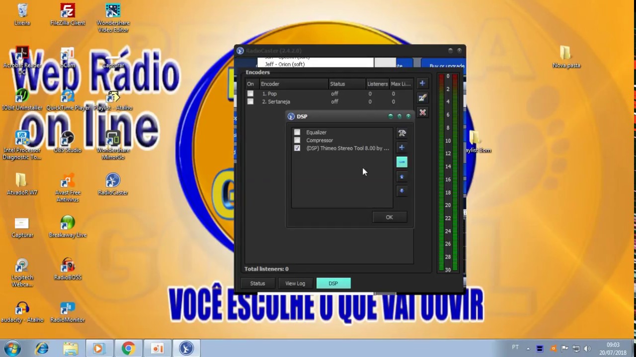 ATIVAR PLUGIN NA ENTRADA DO RADIO BOSS E RADIO CASTER