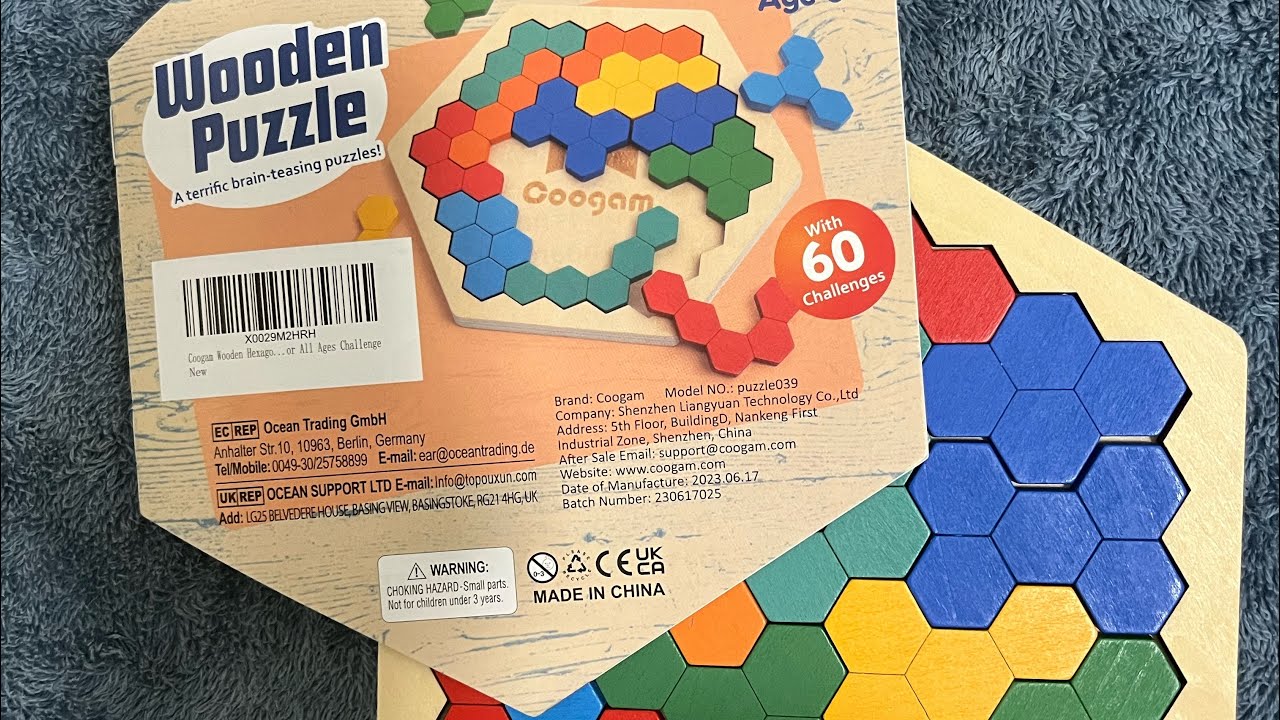 ASMR: Hexagon Wooden Puzzle Play-through - Challenges 1-10 [Whispered] [LoFi]