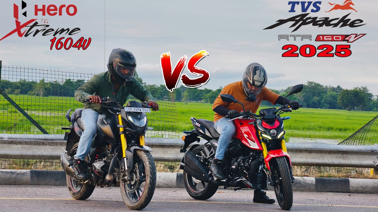Newly Launched Apache RTR 160 4v vs Hero Xtreme 160 4v || Drag Race || Unexpected Result 