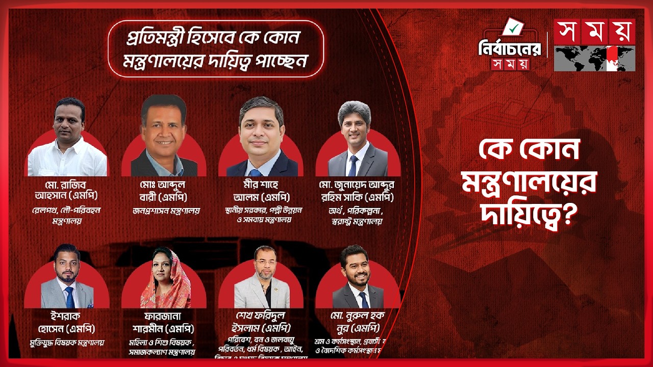 কে কোন মন্ত্রণালয়ের দায়িত্ব পেলেন? | New Minister Oath | Parliament | Cabinet | Somoy TV