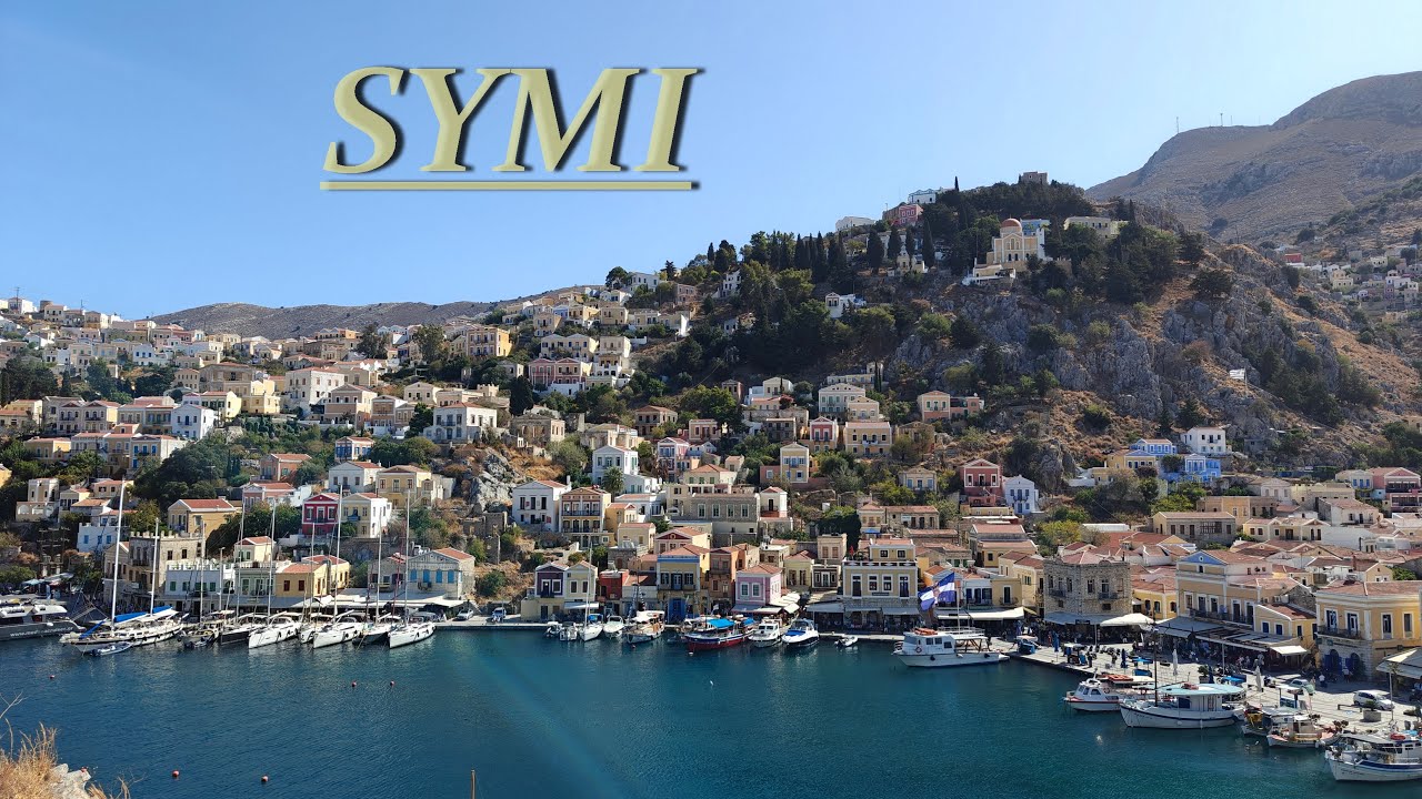 Walk on the beautiful island of Symi in Greece..