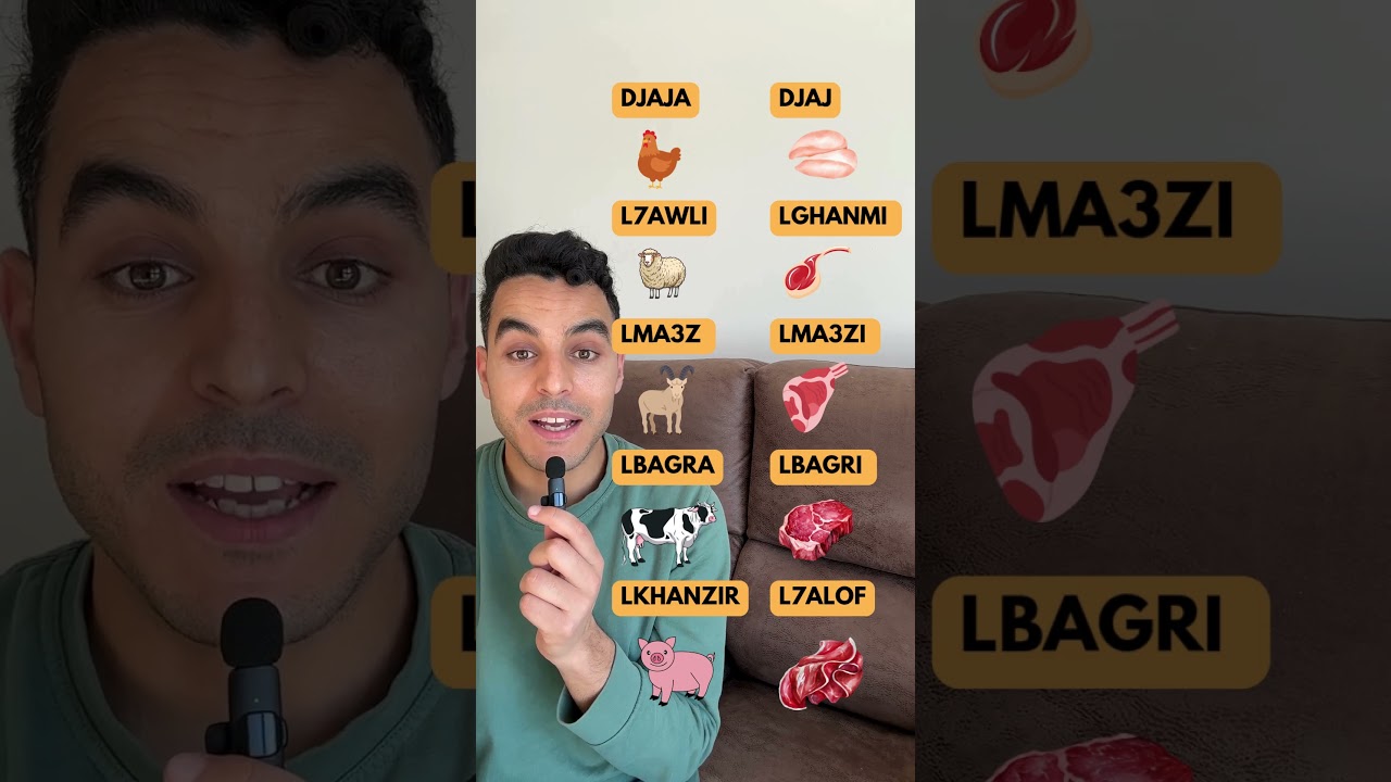 🥩 Meat Cuts in Moroccan Darija | Learn Moroccan Arabic Vocabulary for Butchers & Cooking