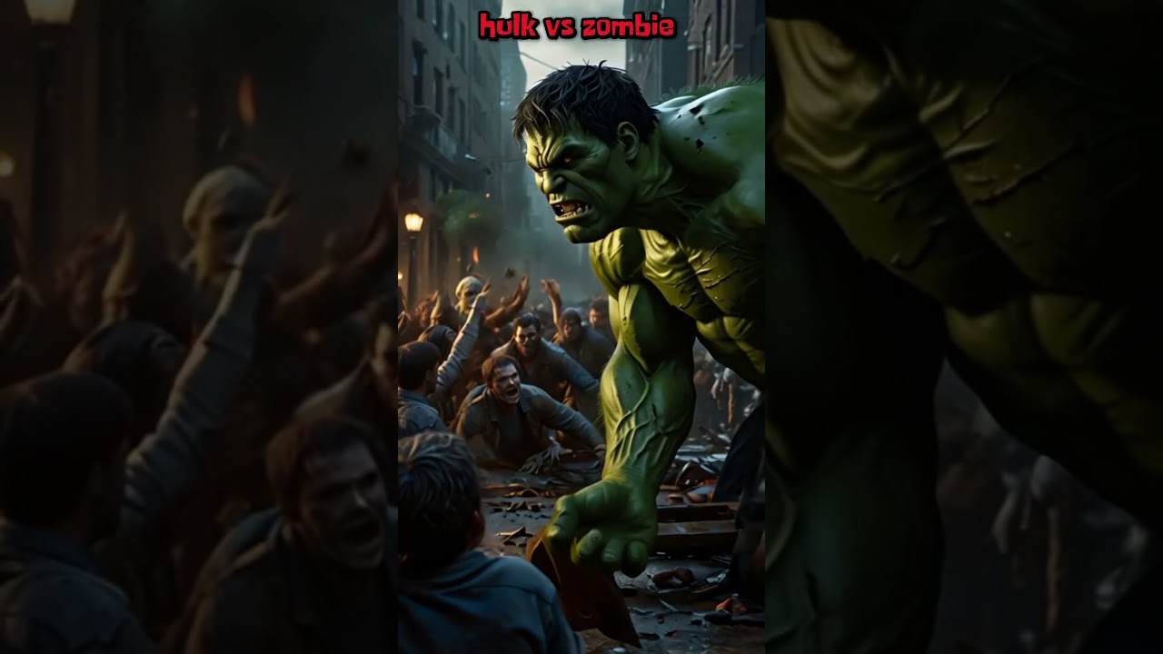 Hulk vs Zombie 😥| Epic Showdown - Who Will Survive #marvel #avengers #funrind #shorts