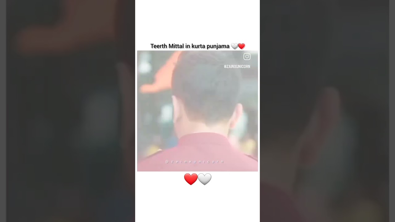 💫🤍❤️teert Mittal in white kurta pajama #zainimam #colorstv #colorstvserial #love