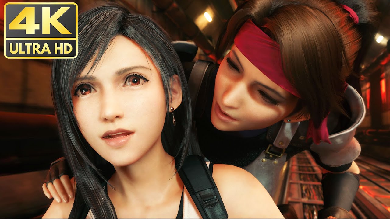 🥰🤯Jessie Kissing Tifa Lockhart - Final Fantasy 7 Remake Cutscene - PC [4K 60FPS]🥰🤯