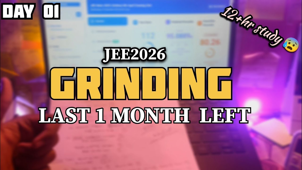 *DAY 01|| Last month grinding for April attempt 🤯||12+hr study 😰||99%ile journey 💯#jee2026#jee#pw