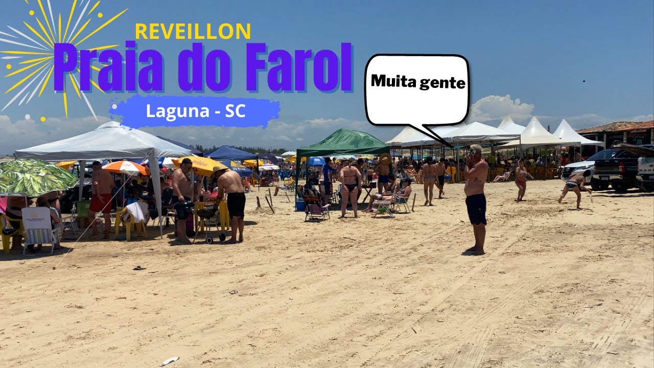 Passando a virada do ano na Praia do Farol, Laguna - SC. (Muita gente!!)