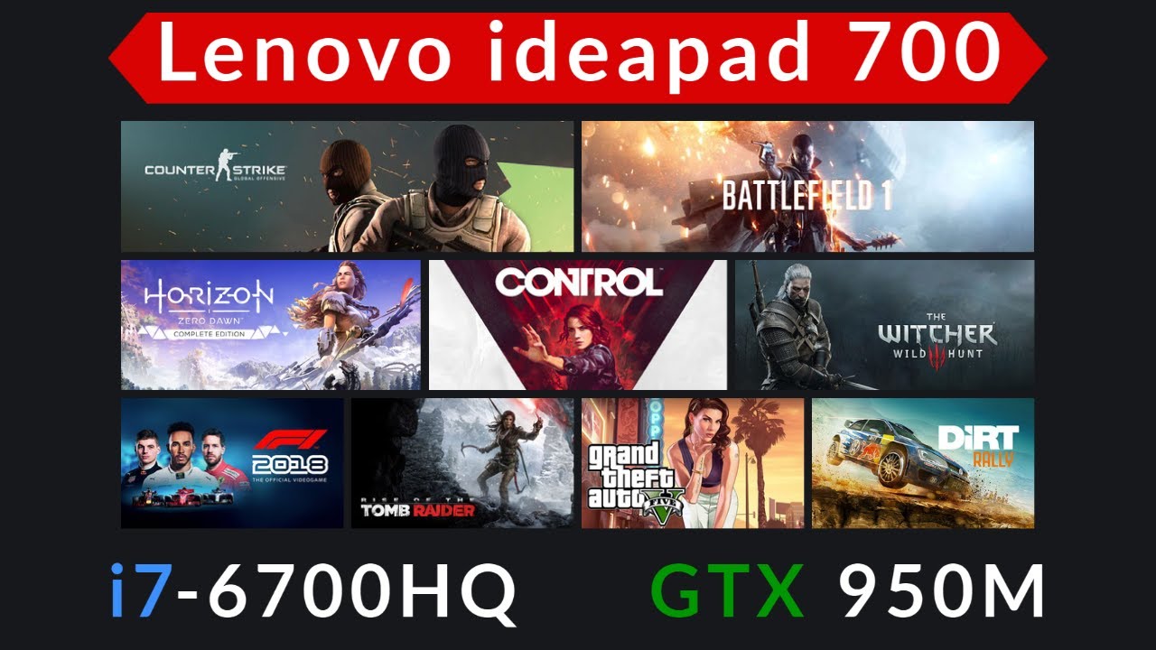 Gaming test | Lenovo Ideapad 700-15ISK | i7-6700HQ GTX 950M