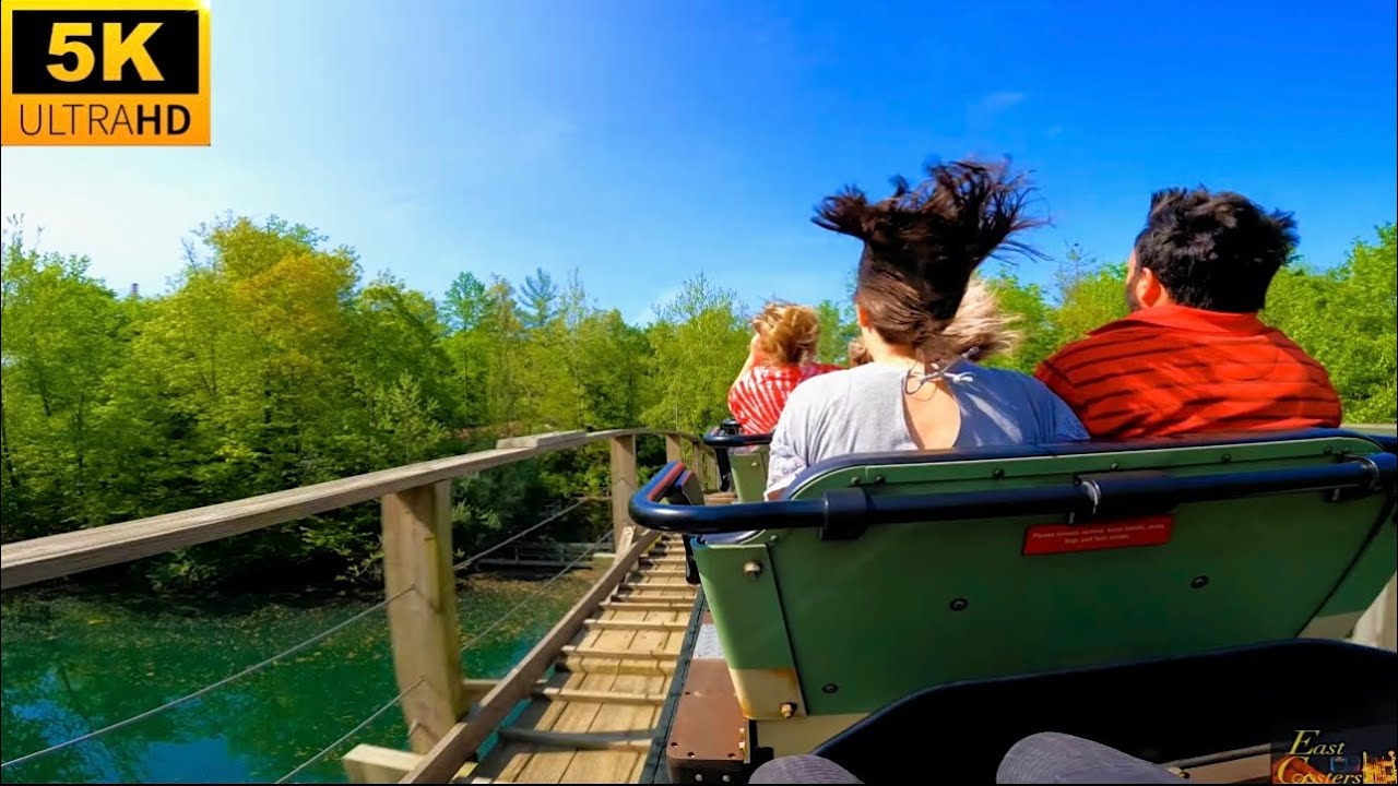 Mystic Timbers POV 5K Back Row Aggressive GCI Wooden Coaster Kings Island Mason, OH