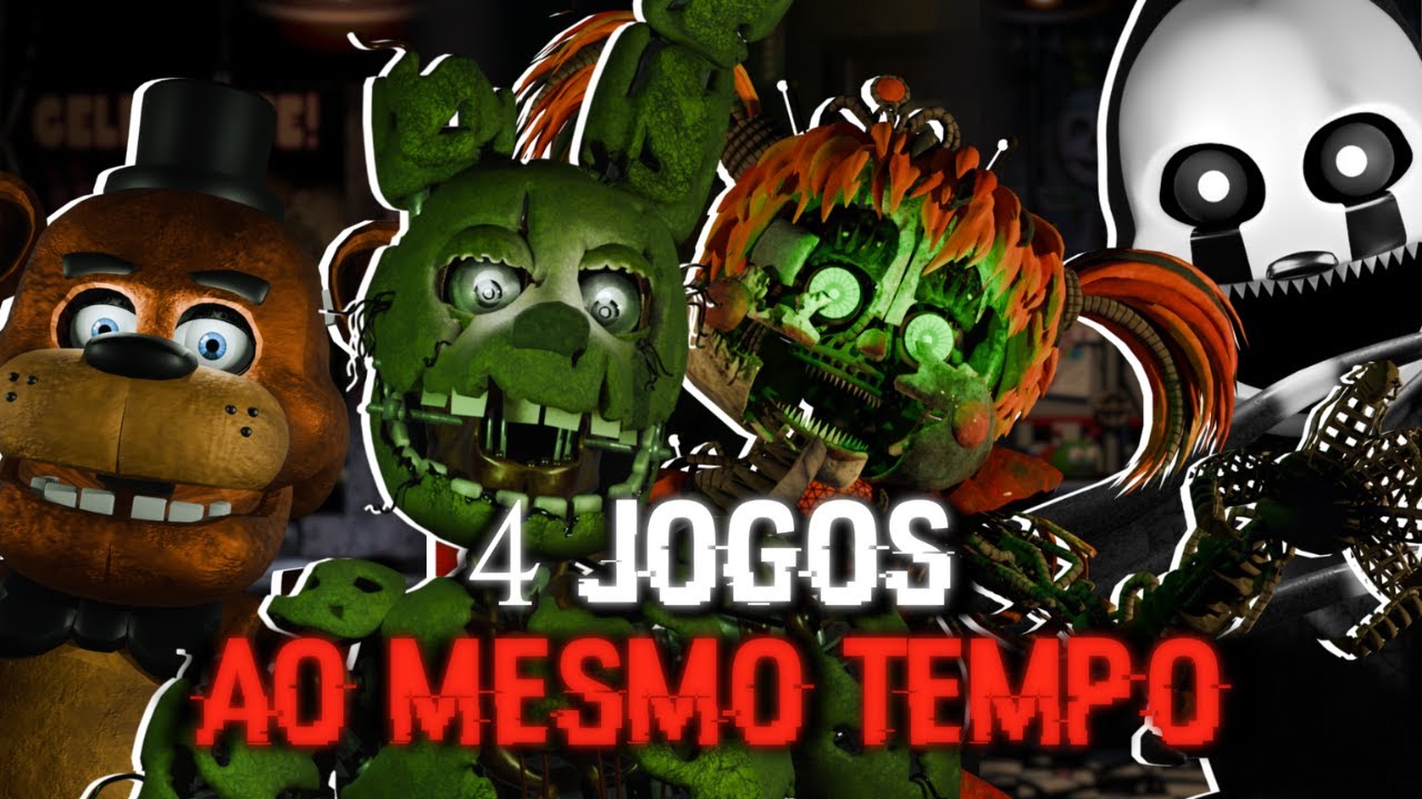 É possível 100% 4 FNAFs AO MESMO TEMPO?
