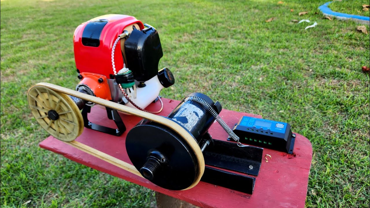 como fazer um GERADOR de energia com motor de ESTEIRA elétrica