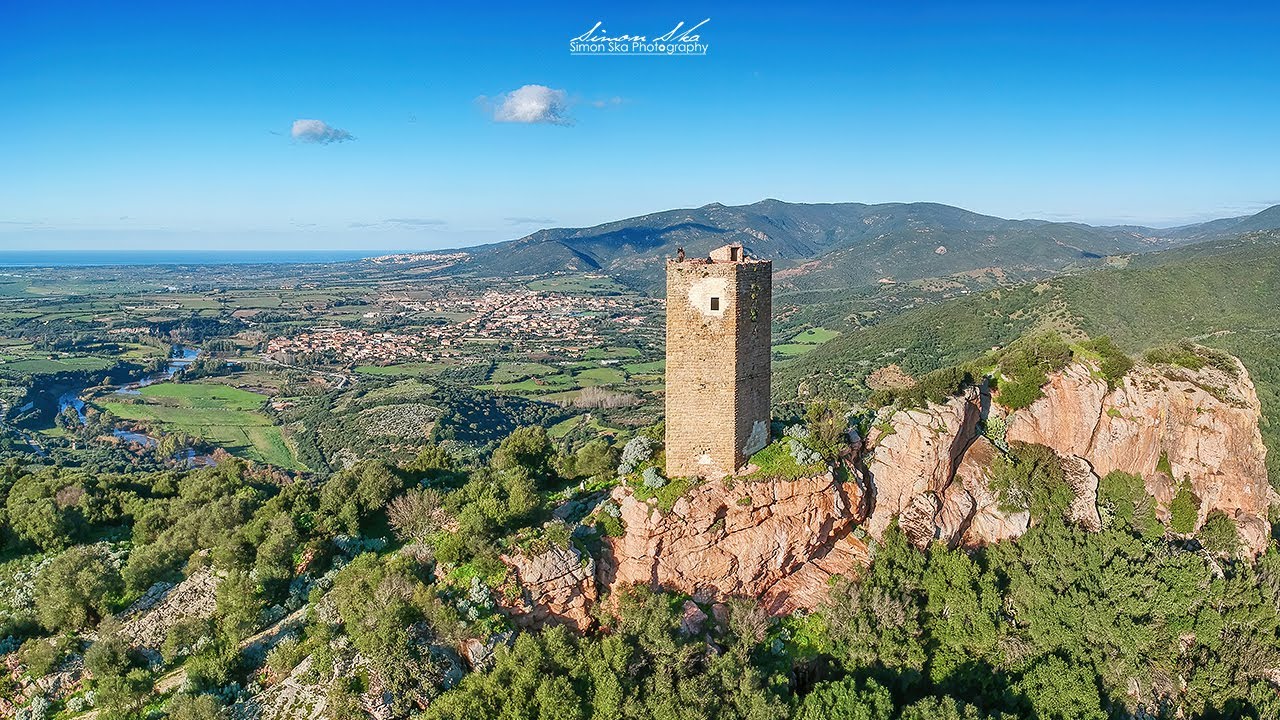 Casteldoria (castello dei Doria di Santa Maria Coghinas - Sardegna) aerial drone