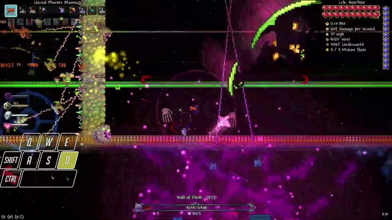 Terraria Fargo's Souls Legendary Masochist No Hit: Wall of Flesh (v.1.7.3.5)