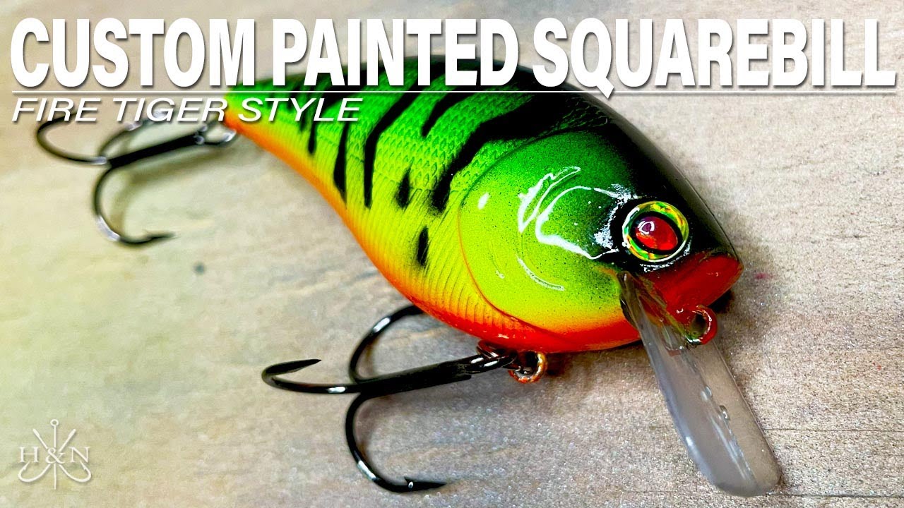 Lure Painting Pattern | Squarebill Crankbait Fire Tiger