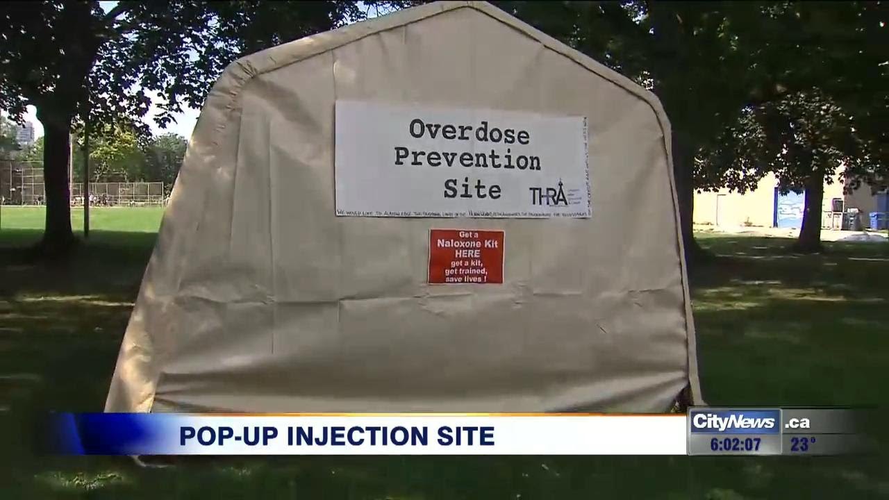Unsanctioned, pop-up safe injection site open at Moss Park