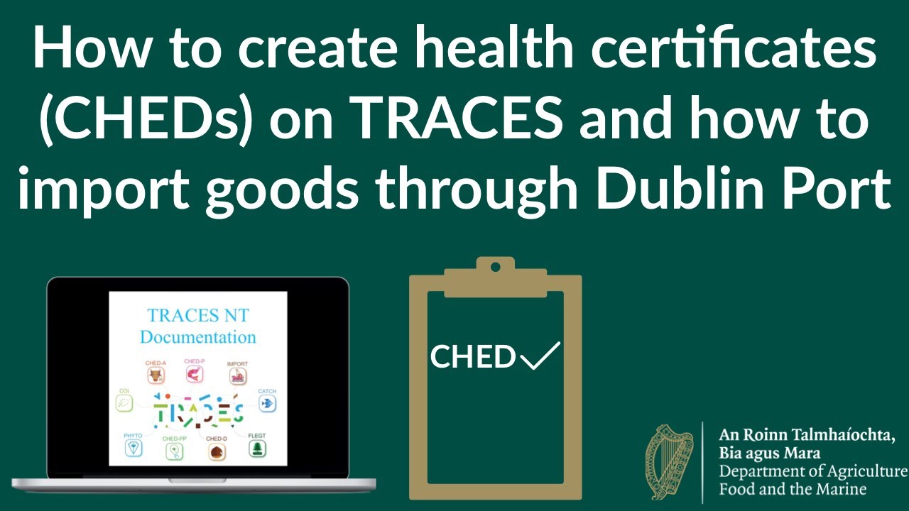 How to create a CHED (Common Health Entry Document) and how to use TRACES - step-by-step guides