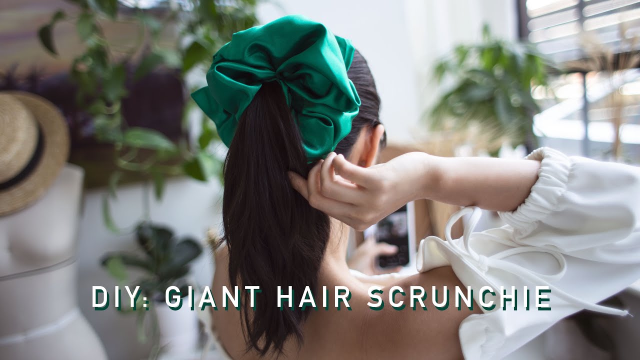 how to make a giant hair scrunchie in less than 5 minutes | diy