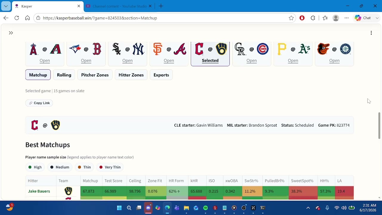 Разбор игрового дня MLB от Kasper | 17 июня