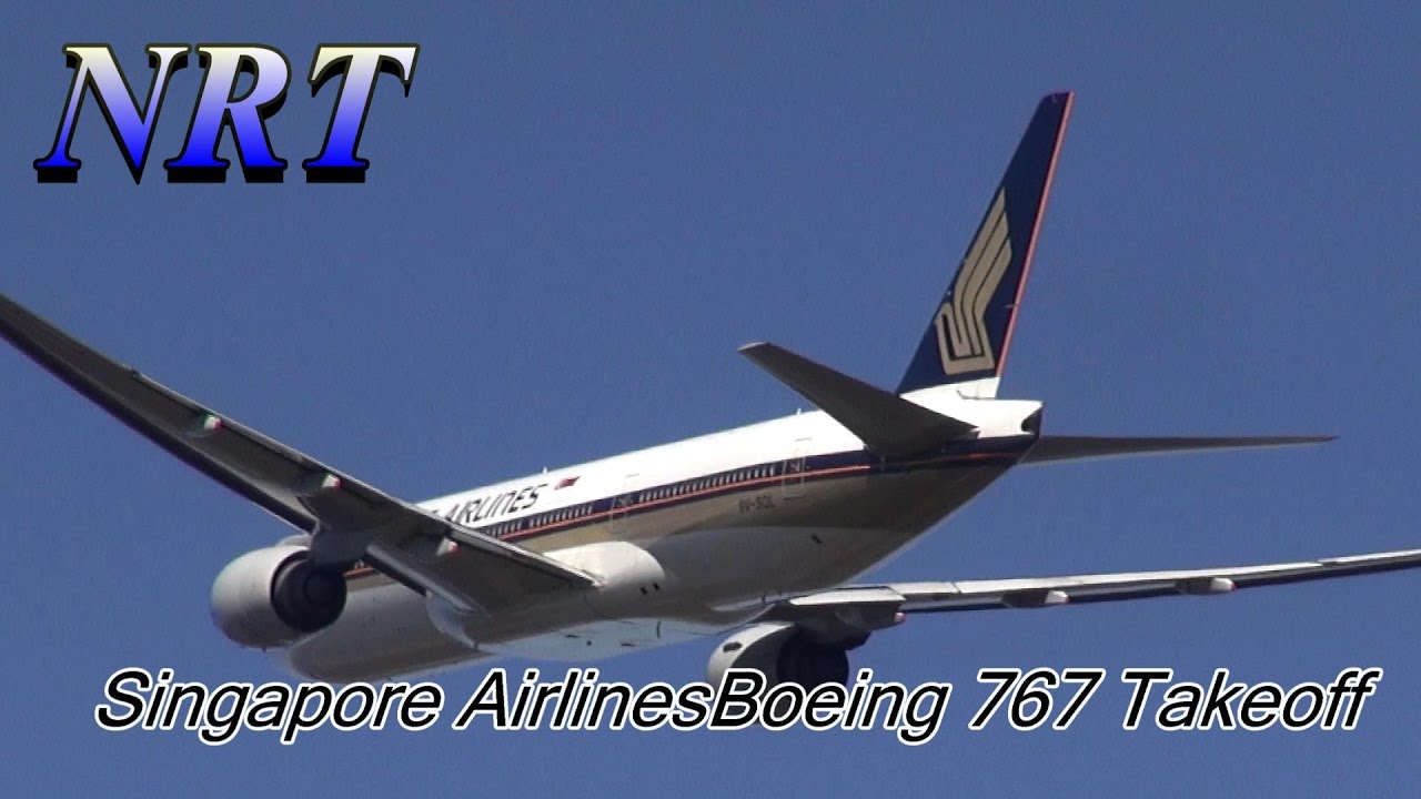Singapore Airlines Boeing777-200 (9V-SQL)Narita Airport 34L Takeoff