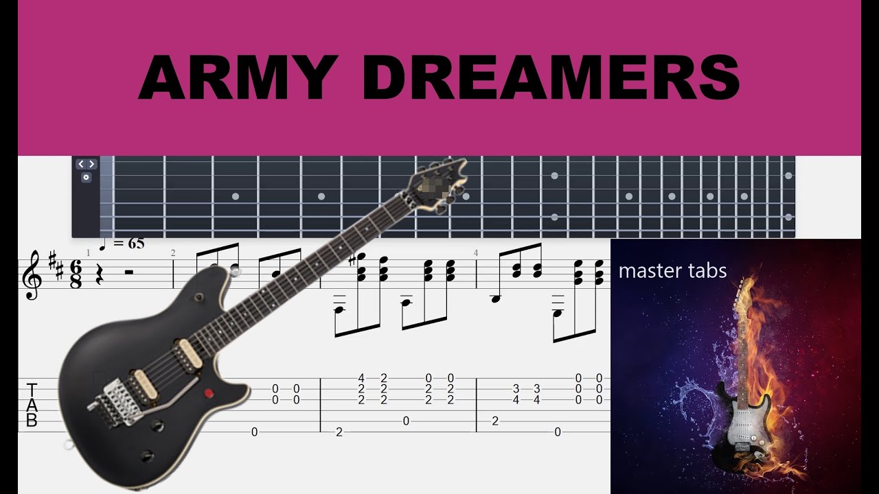 ARMY DREAMERS  | KATE BUSH | GuitarTab #tutorial #Mastertabs#BestFreeYoutubeMusic# #pop# #katebush