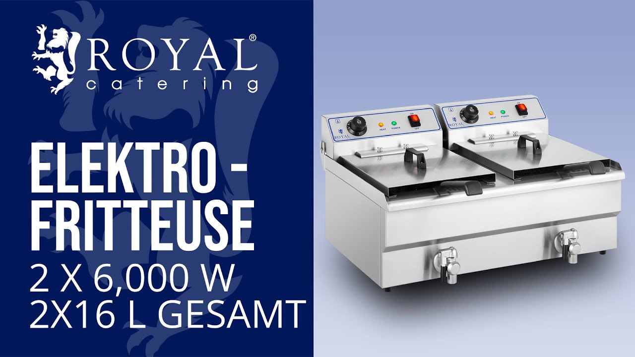 Elektro-Fritteuse Royal Catering RCSF 16DTH | Produktpr&auml;sentation