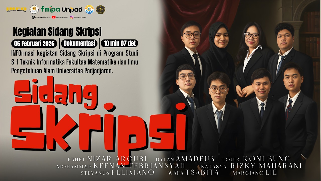 Kegiatan Sidang Skripsi Prodi S1 Teknik Informatika Dep. Ilmu Komputer FMIPA Unpad Jumat 06/02/2026