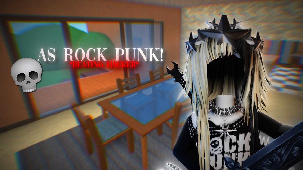 Beating Hackers As Punk Girl On MM2🤘🎸!!(Roblox)