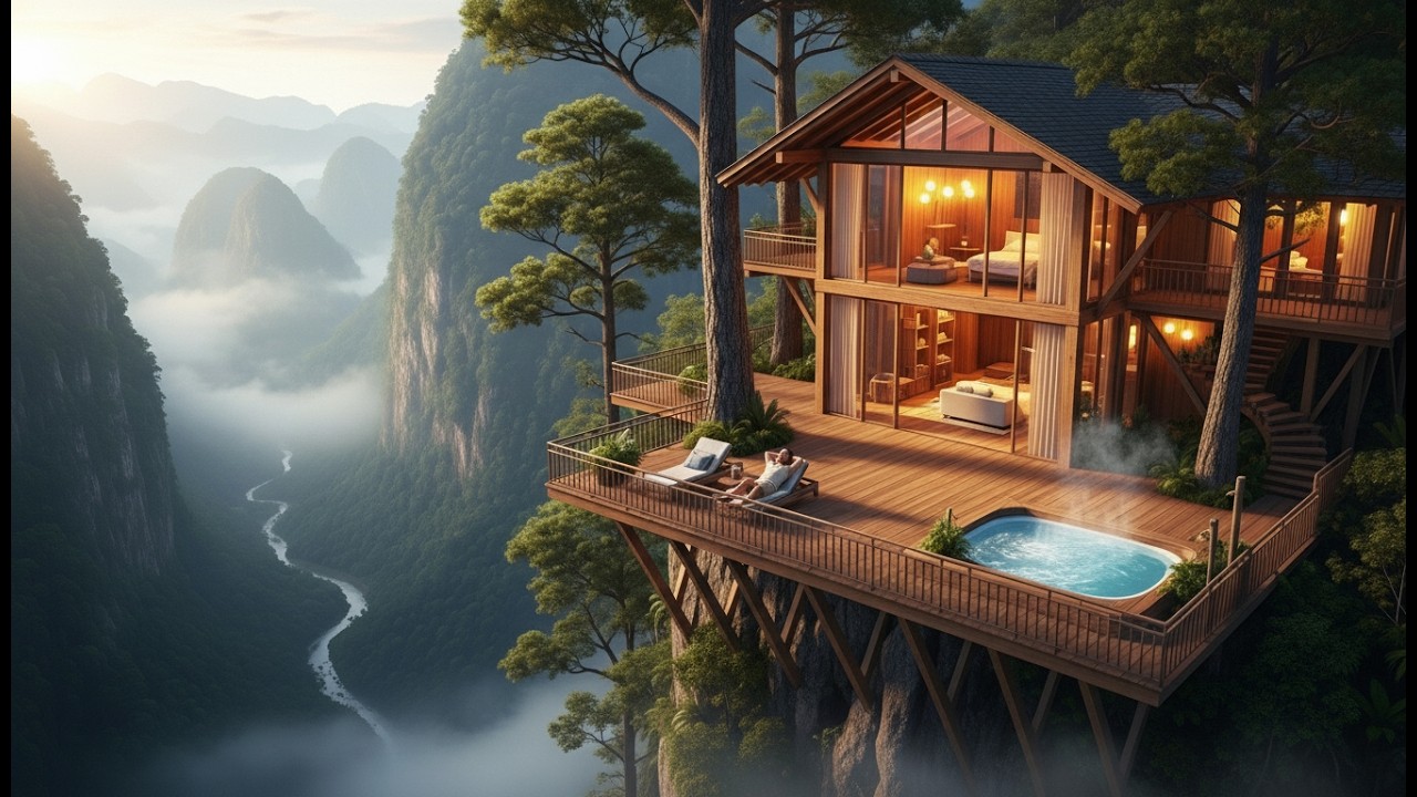Building My Dream Home on a Cliff -The Complete Journey