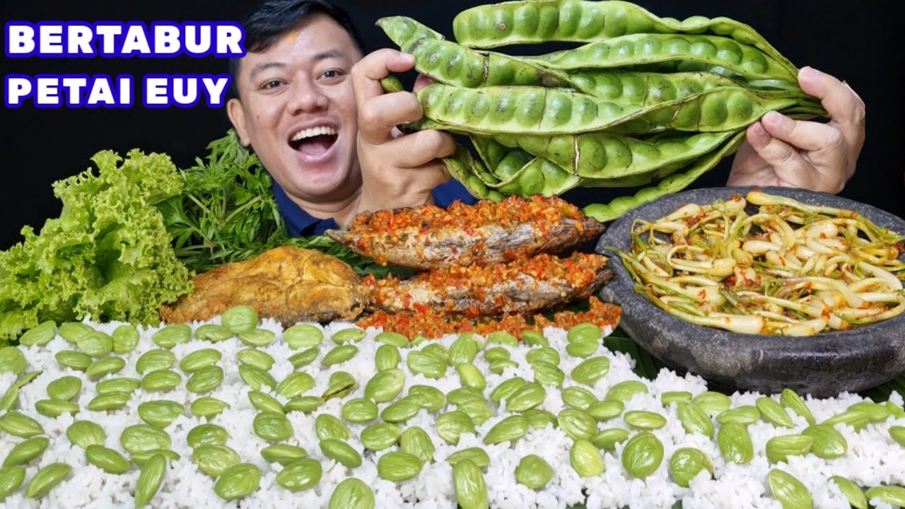 PUAS BANGET SAMPE PAHANG MAKAN LALAPAN PETAI MENTAH IKAN BANDENG PINDANG TONGKOL PEDAS OSENG KUCAI