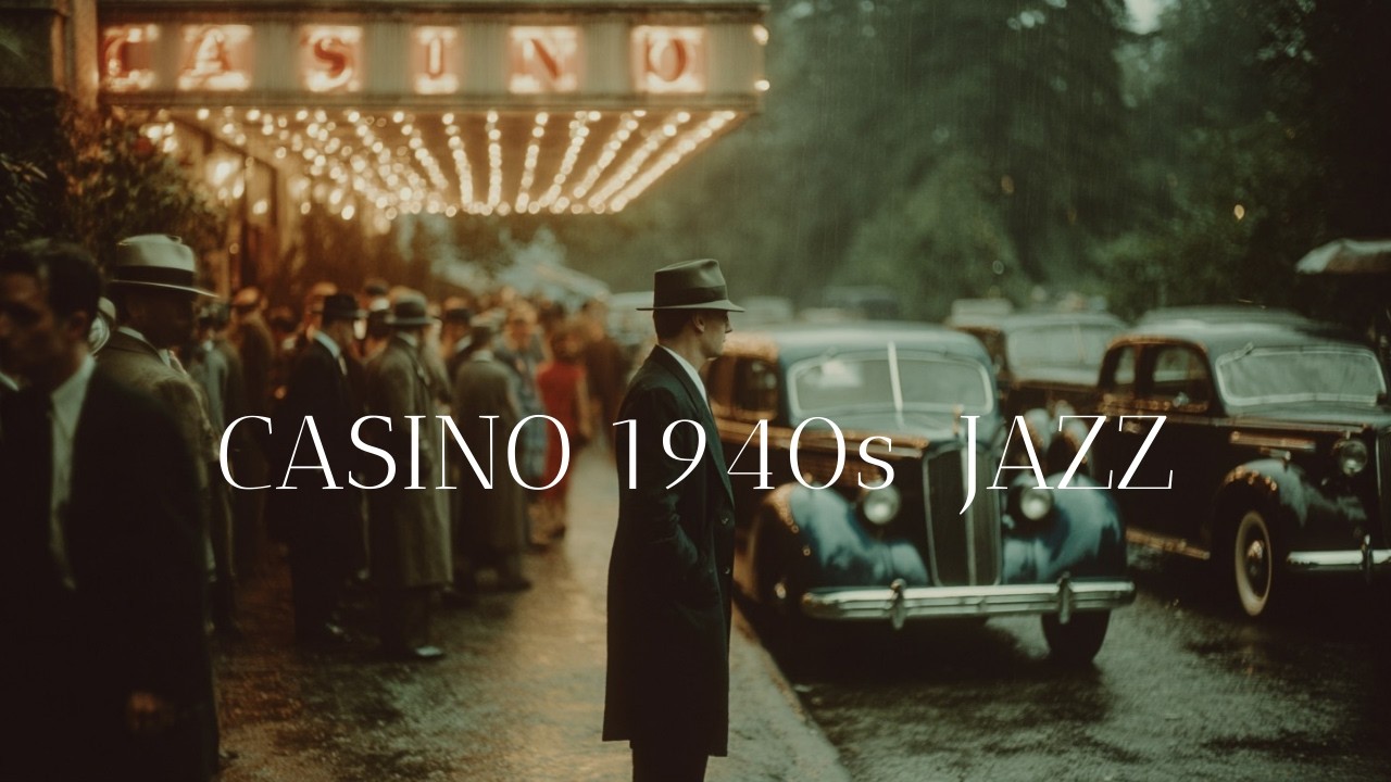 Rainy Casino Night Jazz | Manhattan 1940s